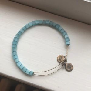 Blue Square beaded Alex and ani bracelet